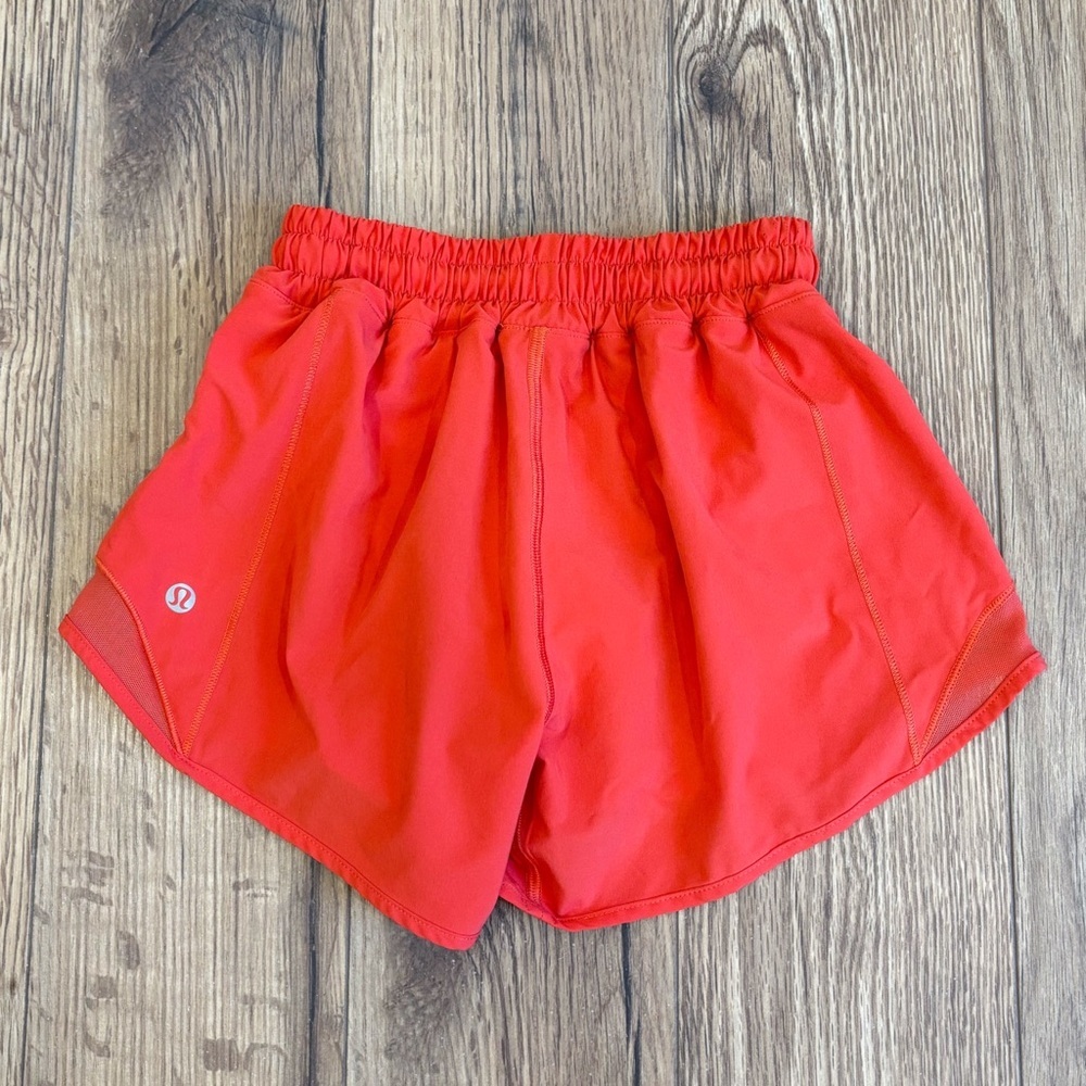 Lululemon Hotty Hot Shorts 4" Size 0 Tall In Carnation Red
